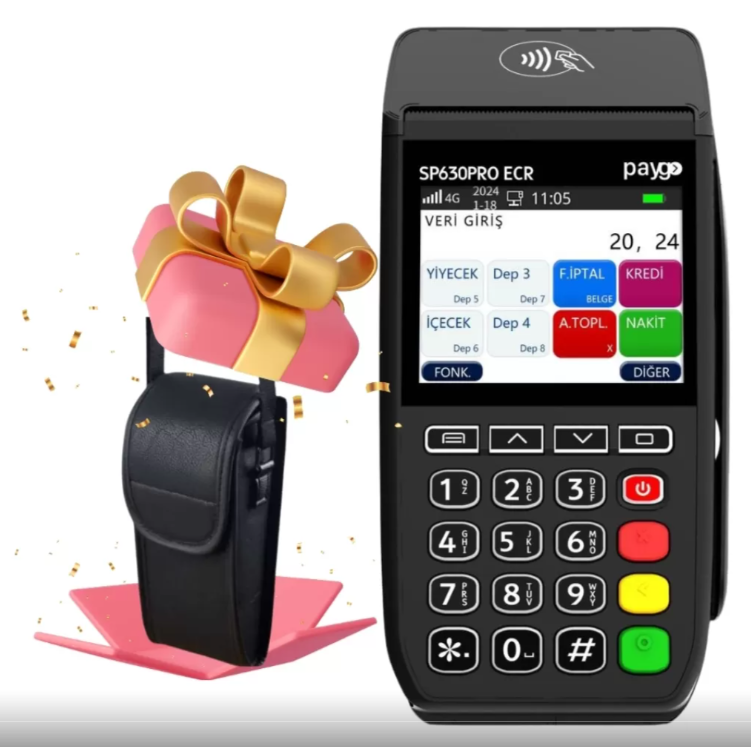 Paygo Sp630 Pro ECR 4G Eft Pos Yazarkasa Mobil Çanta Hediye