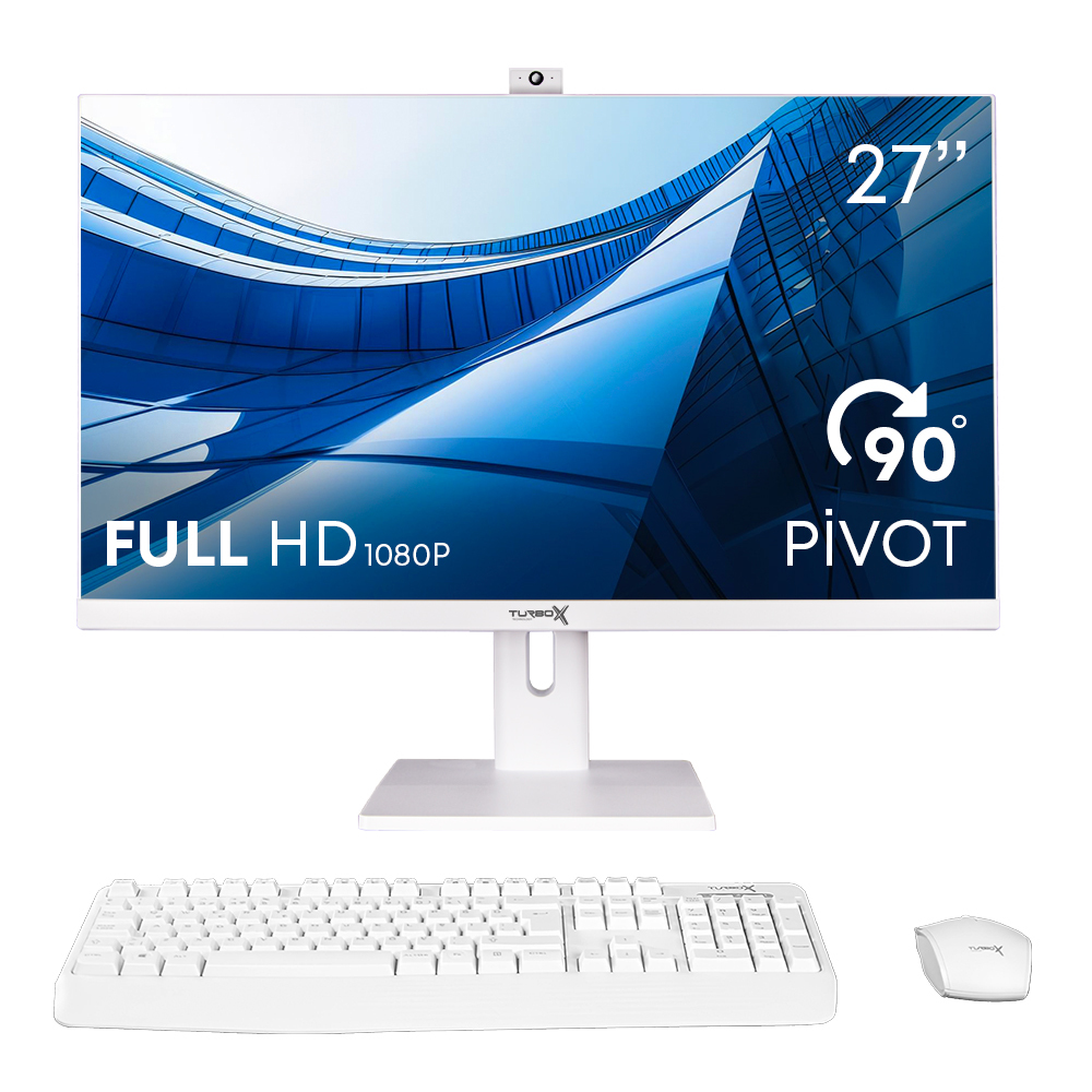 i7 13700 16GB Ram 512GB M.2 NVMe SSD 27 inç Bluetooth Webcam All In One Bilgisayar