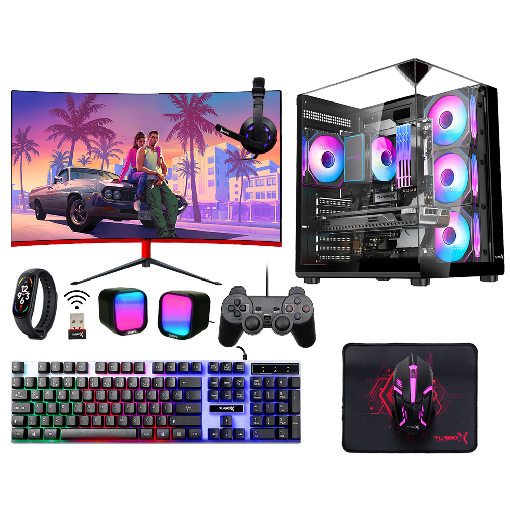 Ryzen 5 5500 32GB 1TB NVMe SSD 8GB RX580 23.8 Curved Monitör Oyun Hazır Sistem